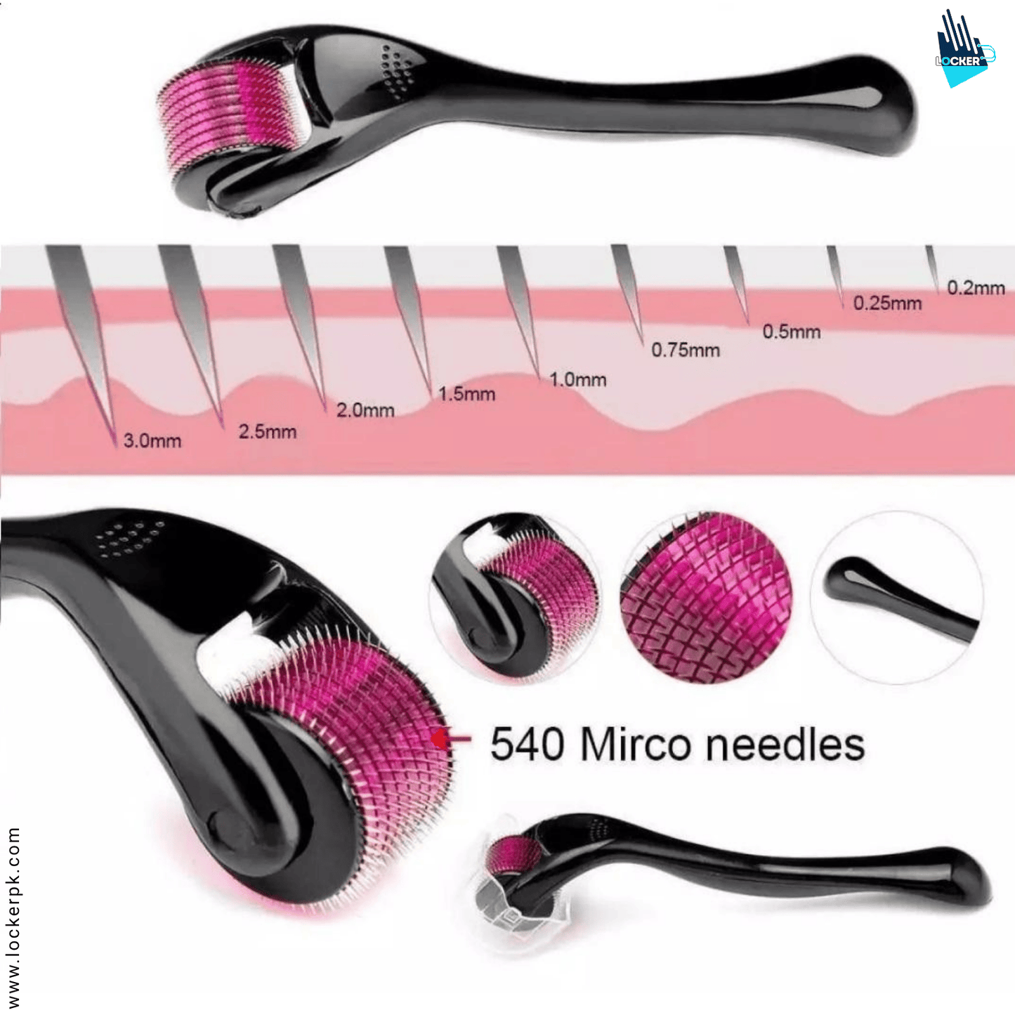 Derma Roller – Microneedling Tool for Hair Growth & Skin Rejuvenation