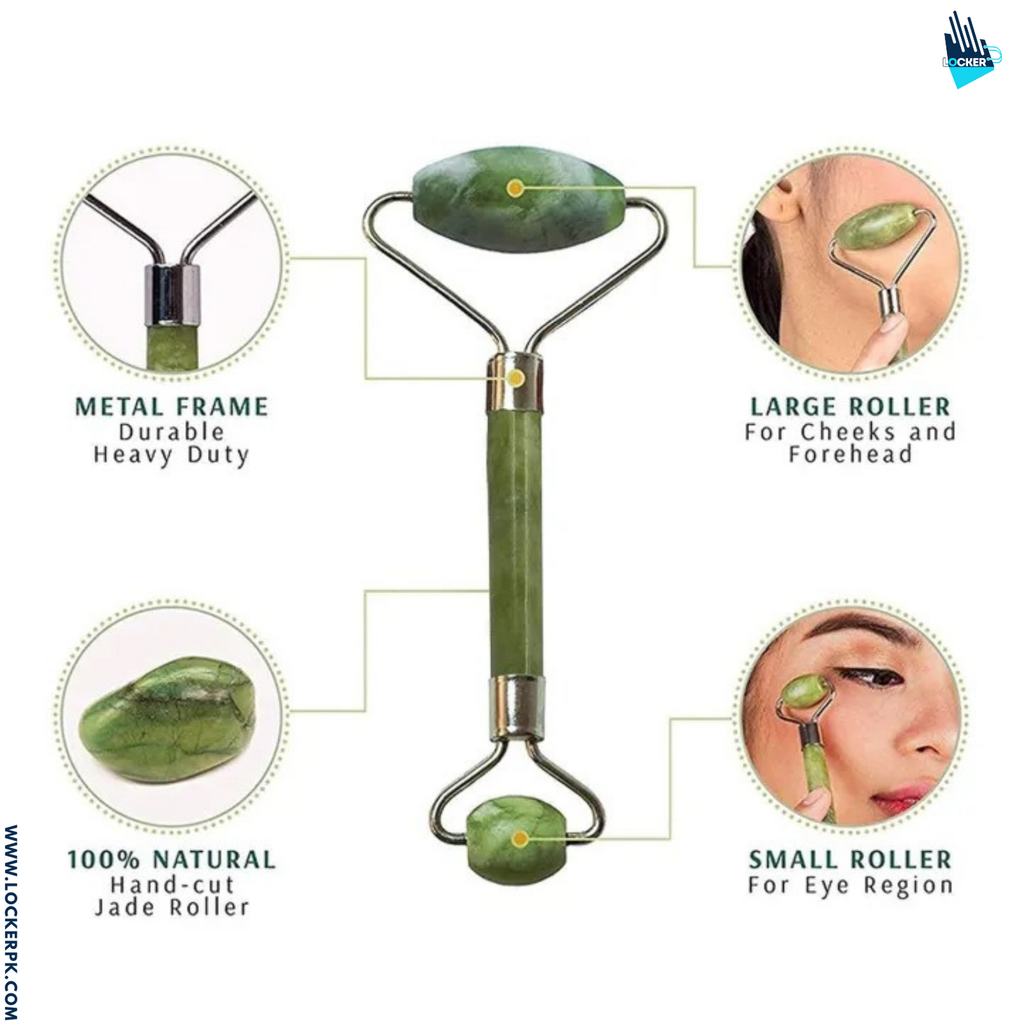 Jade Roller and Gua Sha Stone for Facial