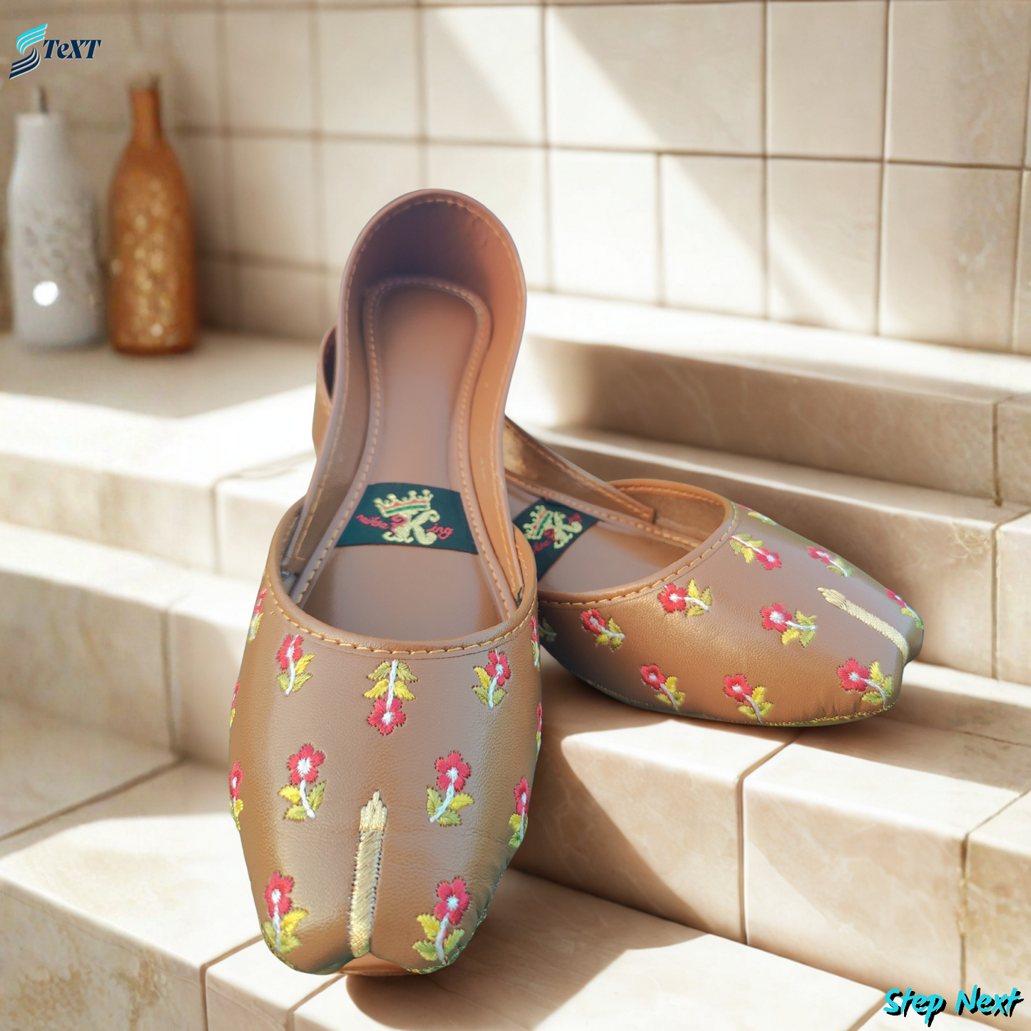 Handmade Fancy Brown Khussa