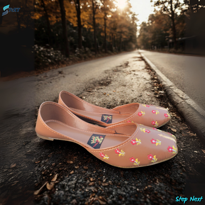 Handmade Fancy Brown Khussa