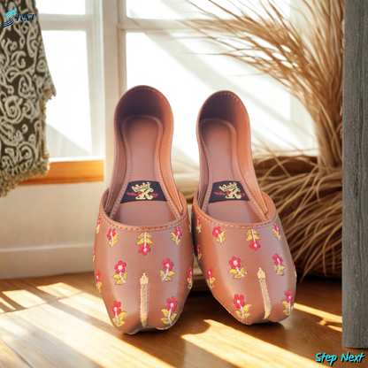 Handmade Fancy Brown Khussa