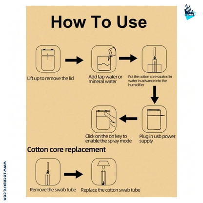 Mini Humidifier and Aroma Defuser