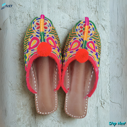 Backless Kolhapuri Khussa for Women – Handmade Leather Shoes